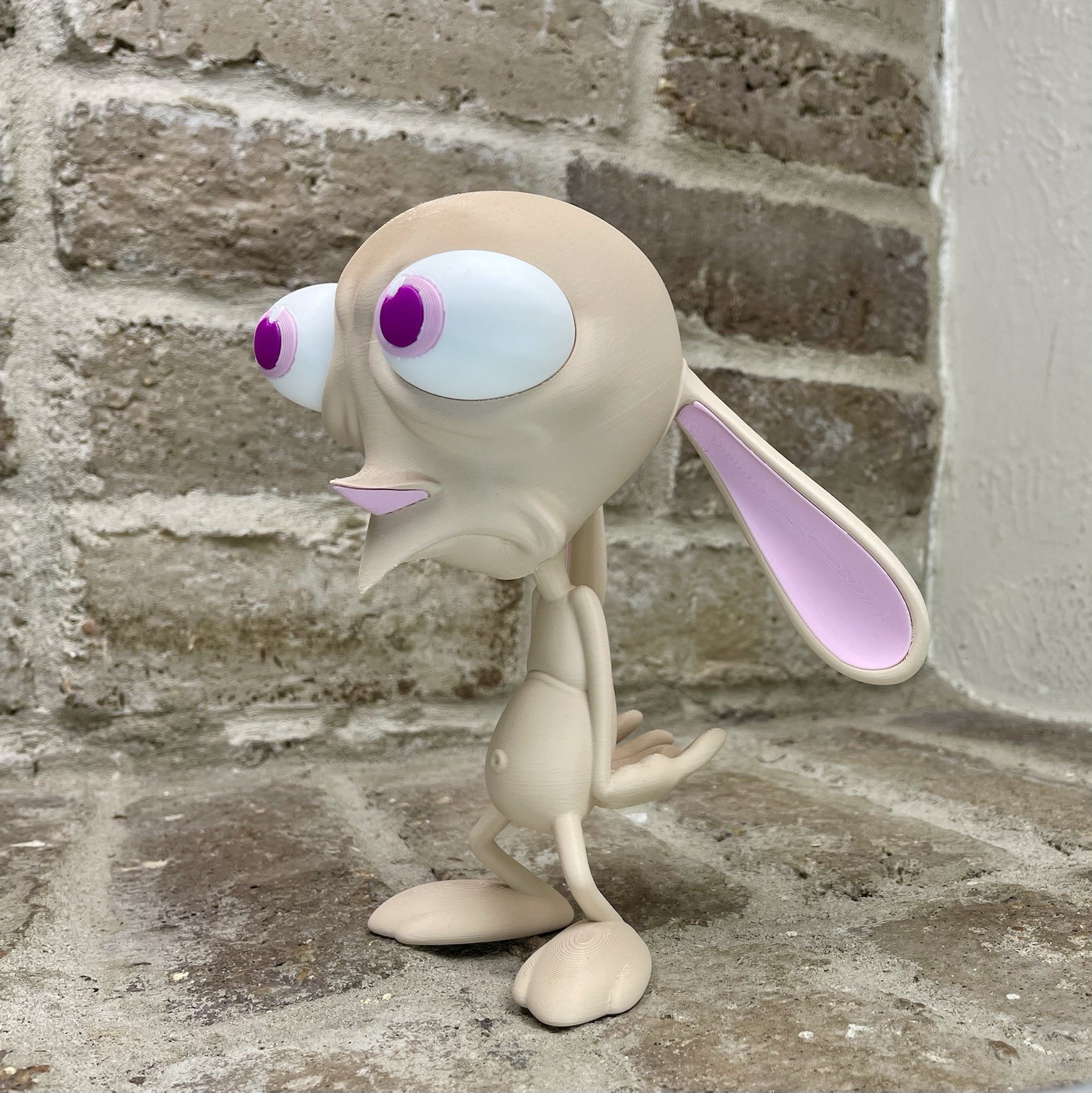 REN & Stimpy 3D Printed Toy Figures 90s Retro Cartoon TV Show Fun Nostalgia Gift