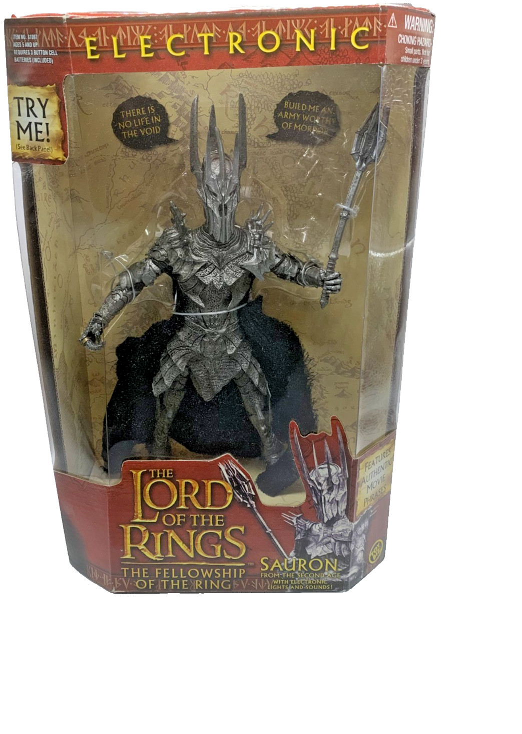 Sealed Lord of the Rings LOTR Electronic Sauron Figure 12” Toy Biz 2002 READ PLZ