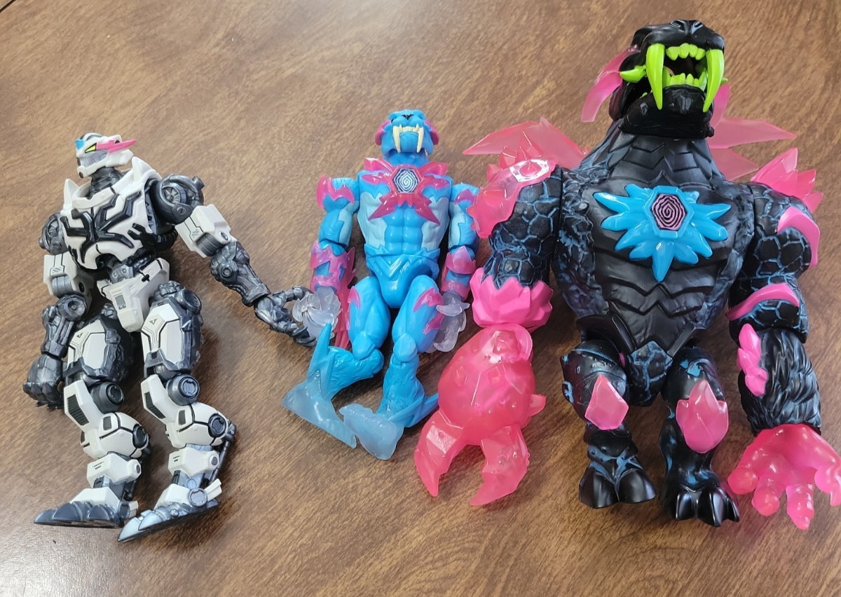 MrBeast Mr Beast Lab 6.5″ Neon Pather Collector Loose Figure Lot 3 pcs