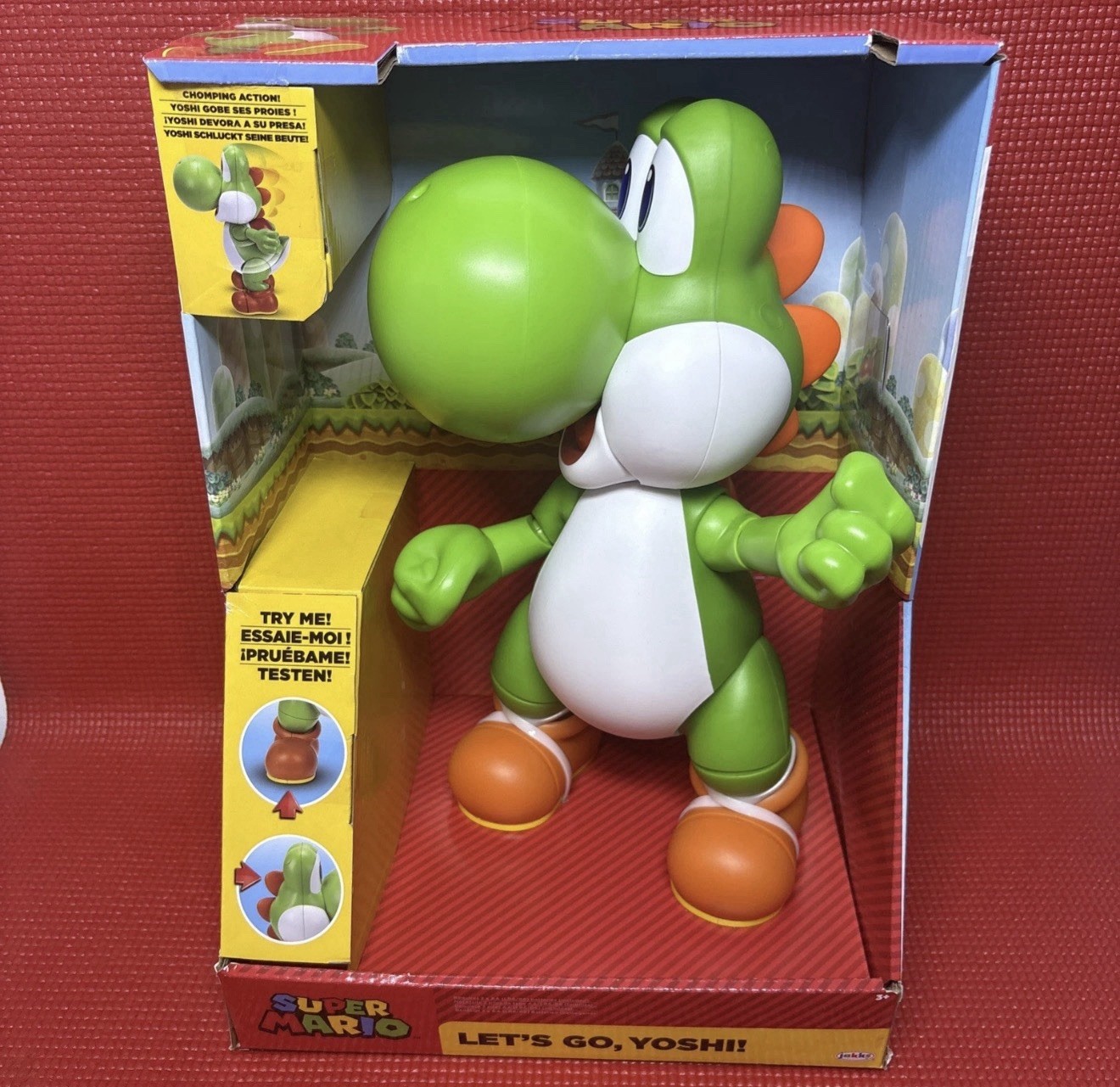 New SUPER MARIO Let’s Go, Yoshi! 12-Inch-Tall Interactive Action Figure with 20+