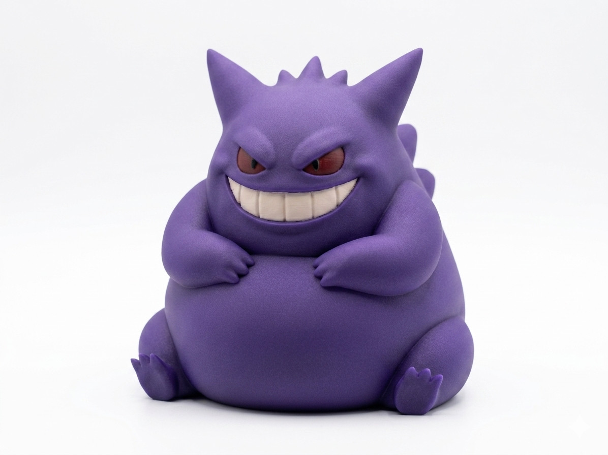 Chonkygar – Fat Gengar – Funny Obese Pokémon Statue – Gag Gift Idea