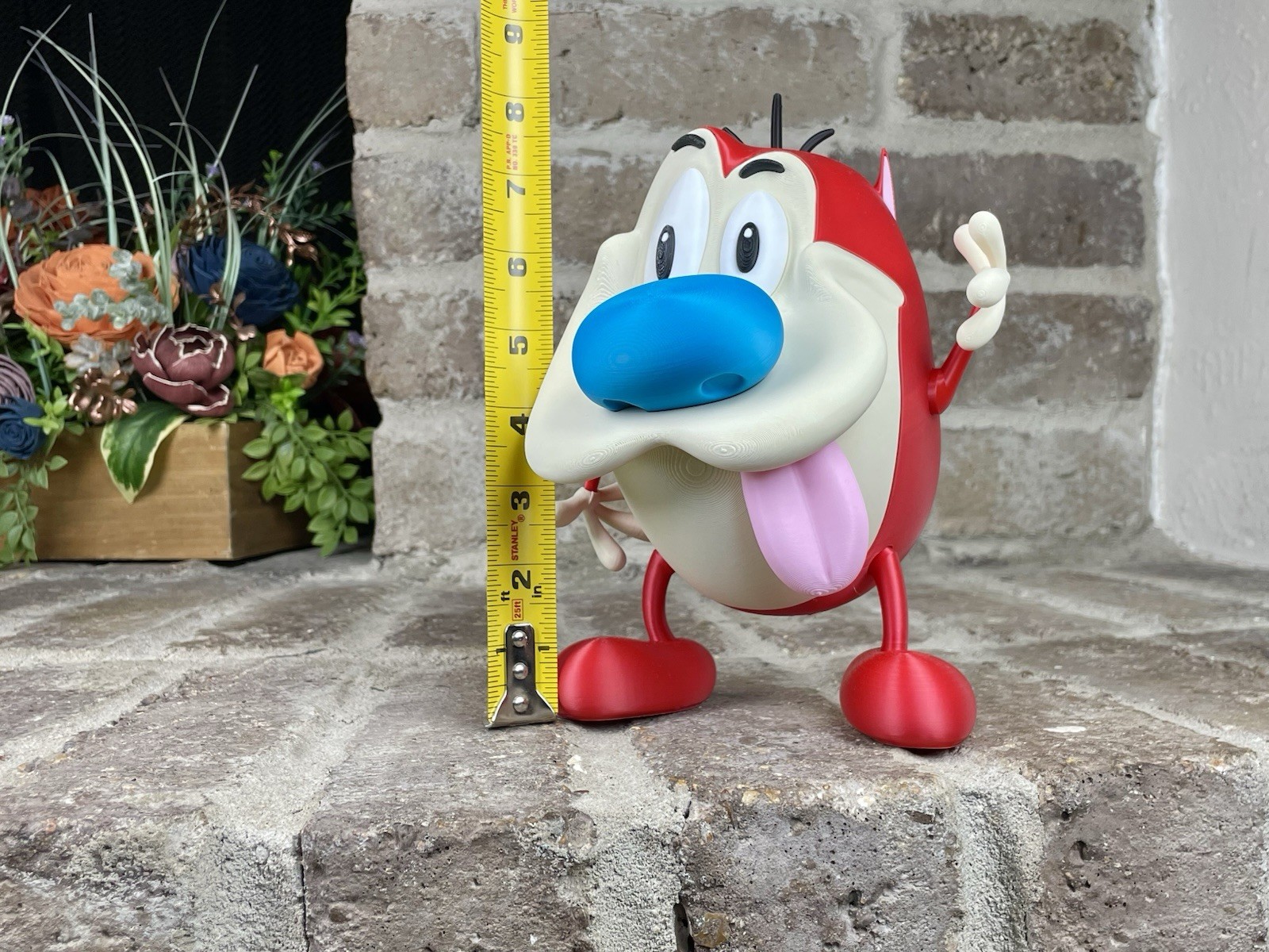REN & Stimpy 3D Printed Toy Figures 90s Retro Cartoon TV Show Fun Nostalgia Gift