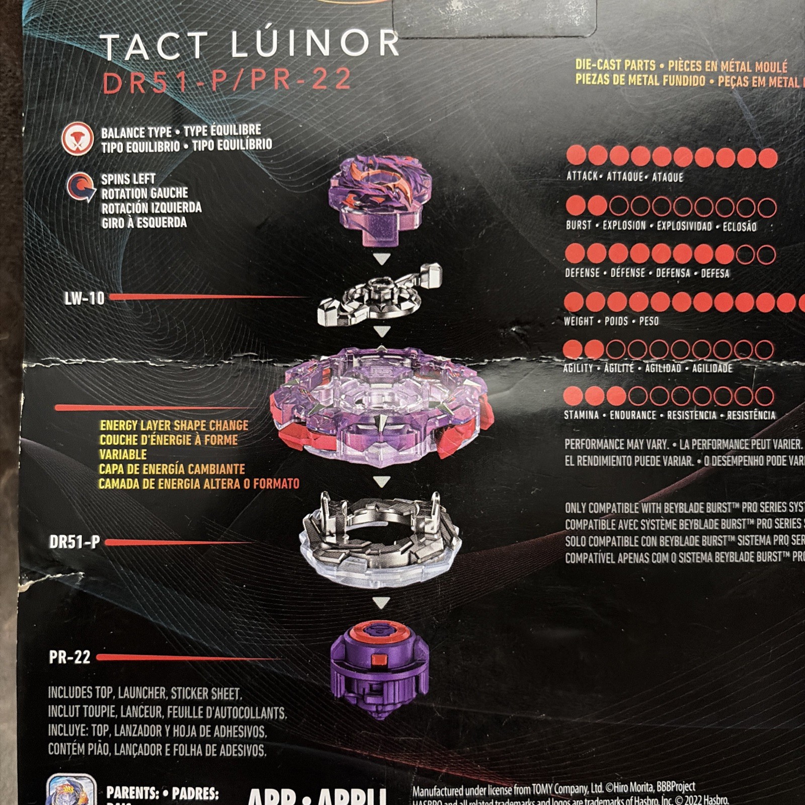 Tact Luinor Burst QuadDrive PRO SERIES Beyblade F4557