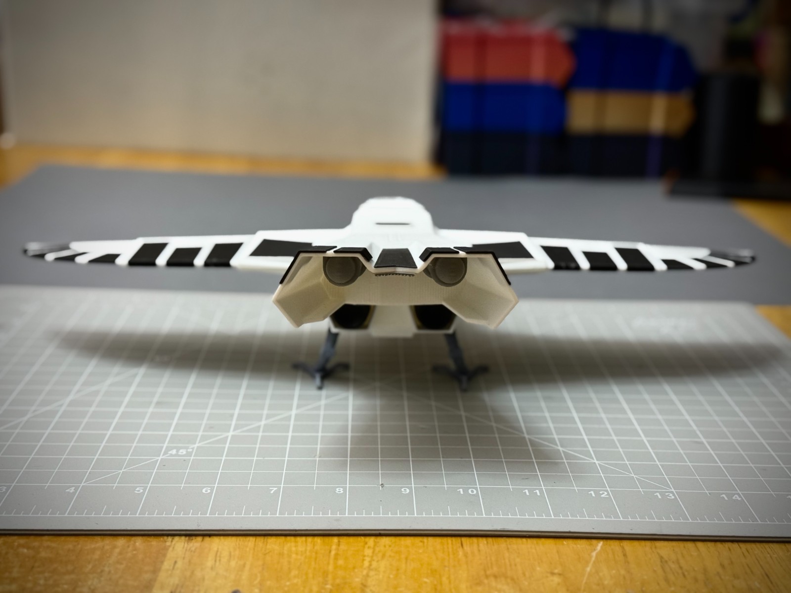 Buck Rogers Warhawk Hawk Ship Model 11in. (BLACK & WHITE)