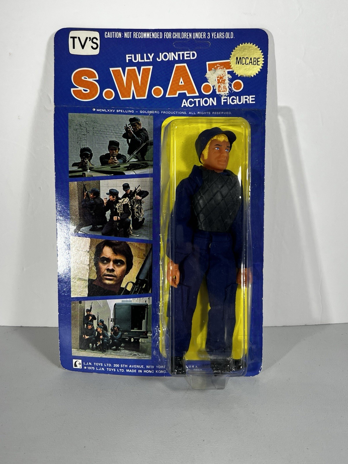 Vintage 1975 LJN S.W.A.T. TV Show 8″ McCabe Police SWAT Team Action Figure