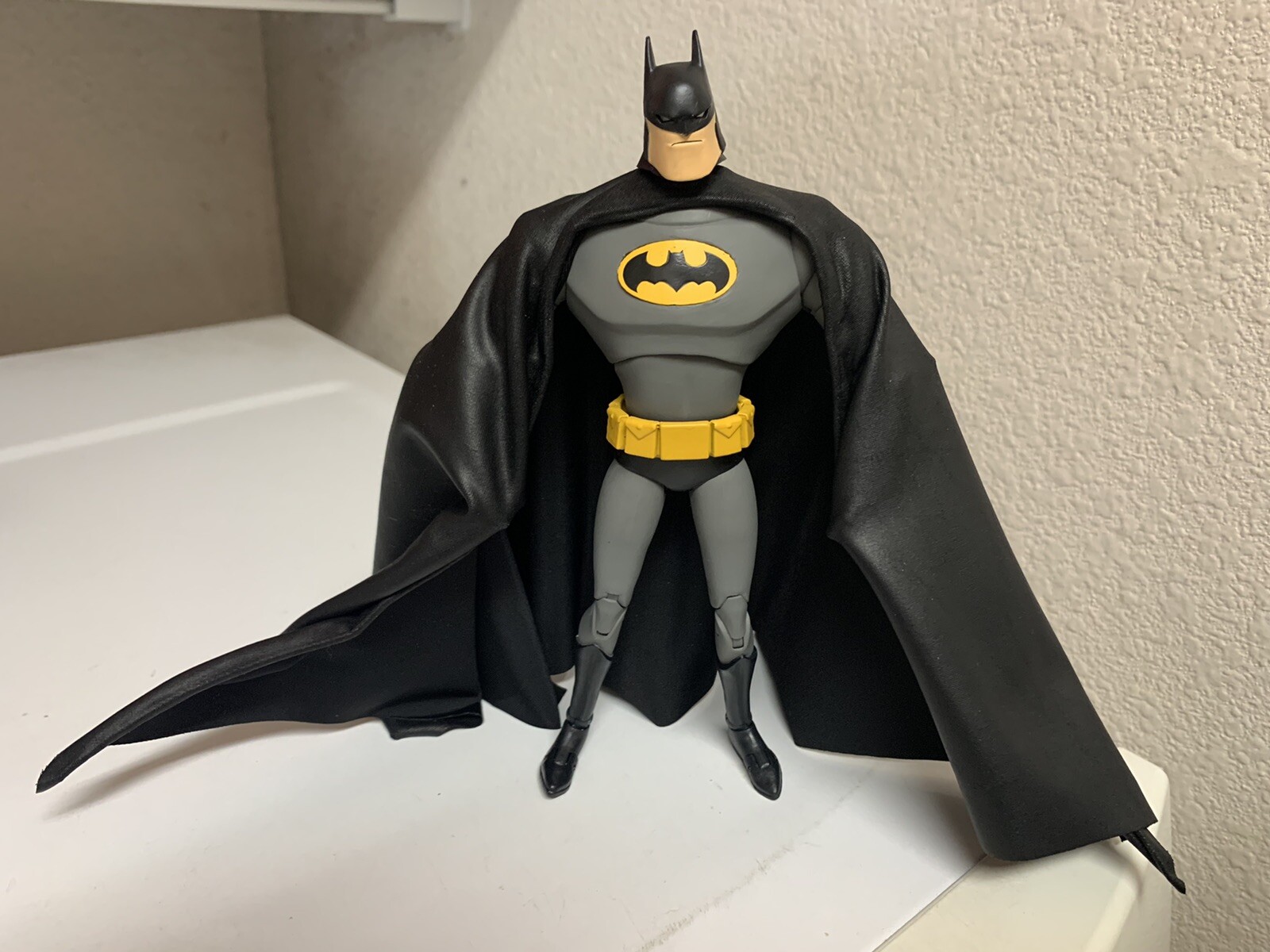 Custom Batman Wired Drape Leather Cape Only Dc Multiverse mcfarlane NOT FIGURE