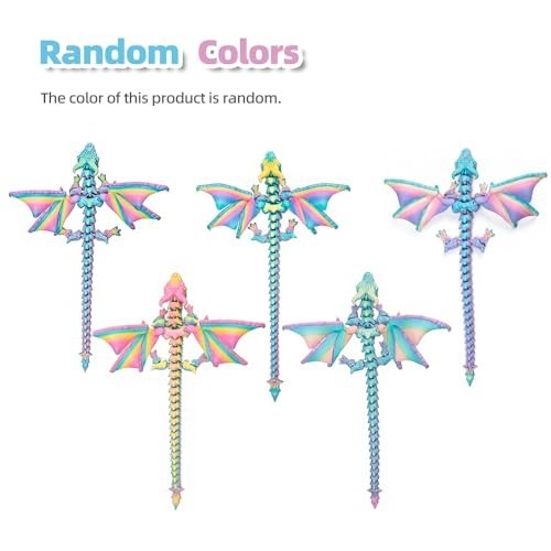 Extra Large 3D Printed Dragon with Wings – Durable PLA, Articulated Fantasy Deco