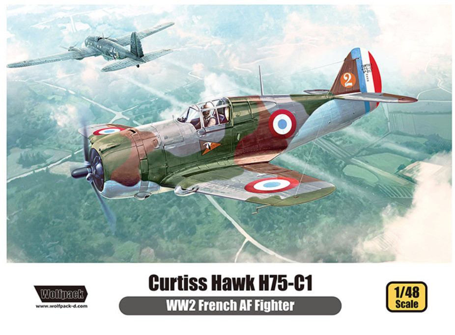 1/48 Curtiss Hawk H75-C1 WW2 French AF Fighter Aircraft Model WP14815 Wolfpack
