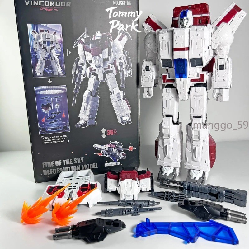 Vincoroor V33-06 Fire The Sky WFC-S28 Jetfire G1 Oversized Version 40cm Figure