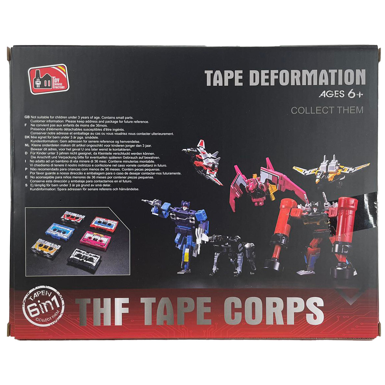 Toy House Factory Tape Defomation Transformers 6 in 1 THF TAPE CORPS Figure Toys