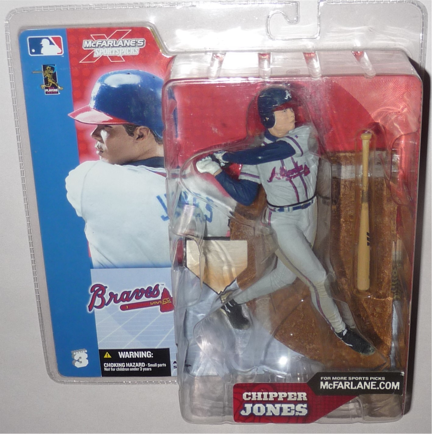 CHIPPER JONES Atlanta Braves McFarlane MLB Series 3 Baseball Figure READ