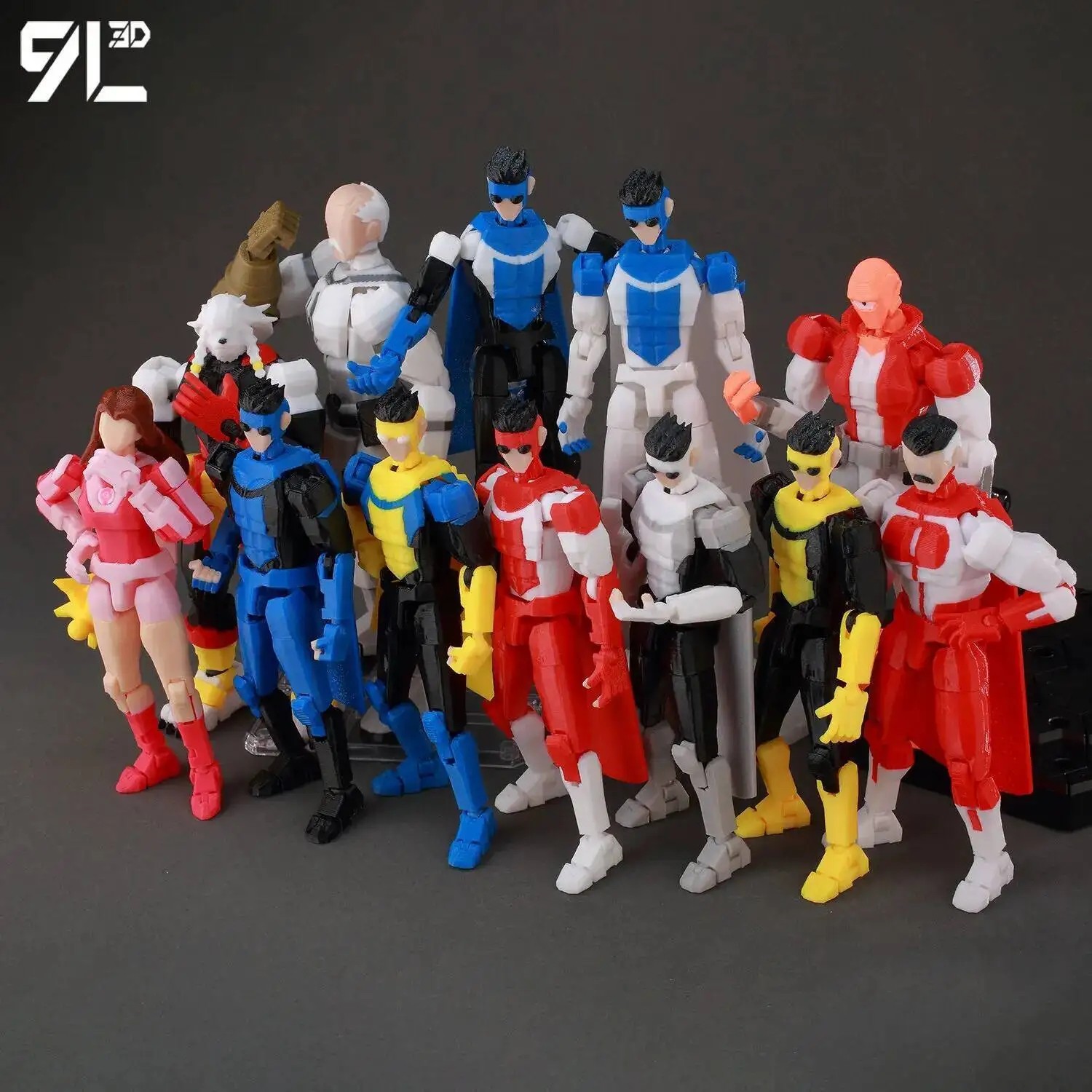 9L3D Lucky 13 Invincible Boy Conquer 3D Printed Anime Action Figure Collectible