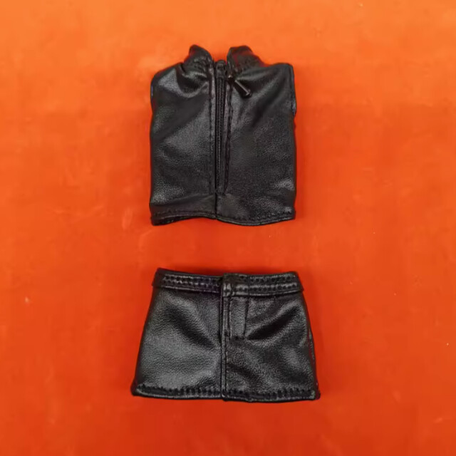 1/6 Scale Black Skirt Tops Clothes 12″ Female Action Figure Motorcycle Clothing