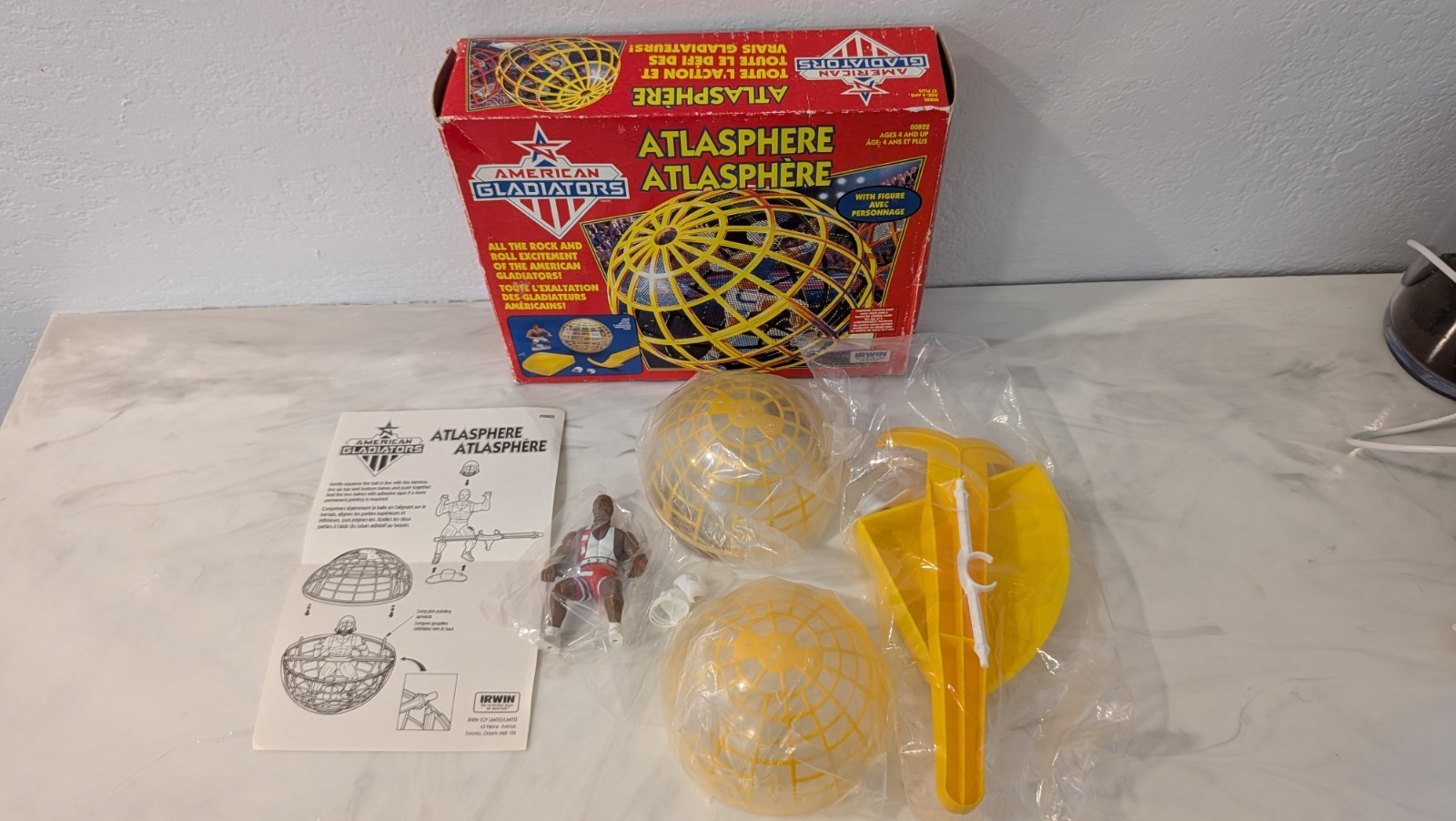 Vintage American Gladiators Atlasphere Playset 1991 Irwin Open Box Sealed Inside