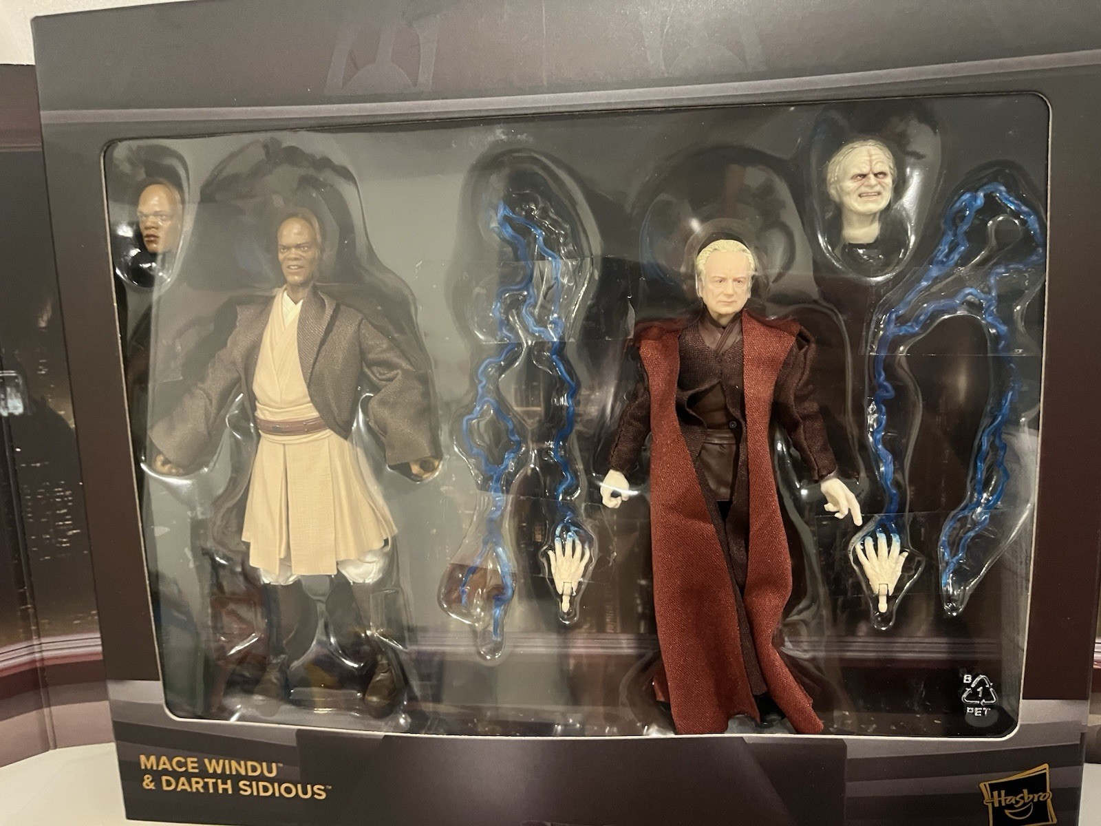Star Wars Black Series Mace Windu & Darth Sidious Emperor Figure Set NYCC 2025