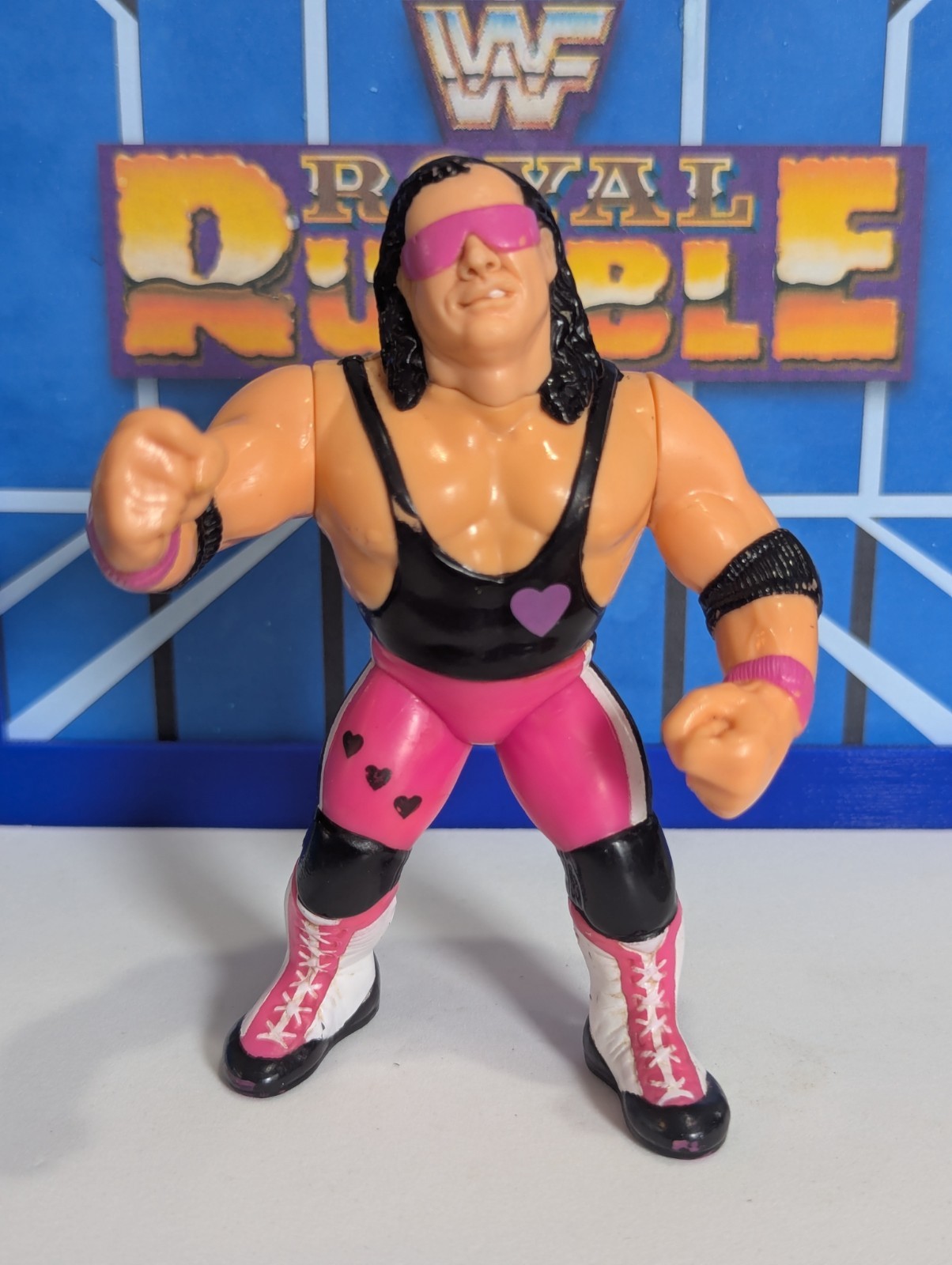 WWF Hasbro Bret Hart – WWE Mattel LJN Vintage Titan Sports – Purple