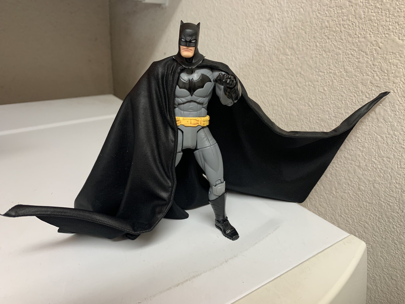 Custom Batman Wired Drape Leather Cape Only Dc Multiverse mcfarlane NOT FIGURE