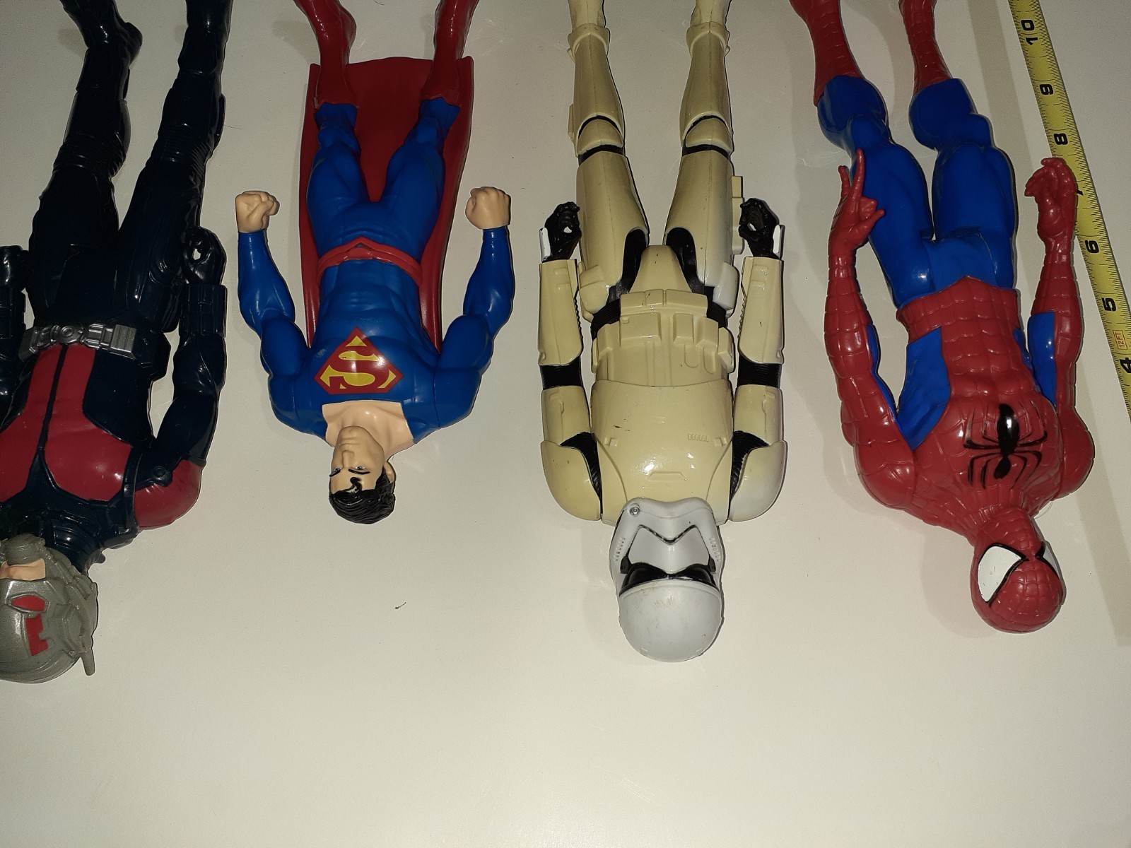 Lot of 4 Hasbro Mattel Action Figures Superhero 9.5-12″ Inch Marvel-DC Comics