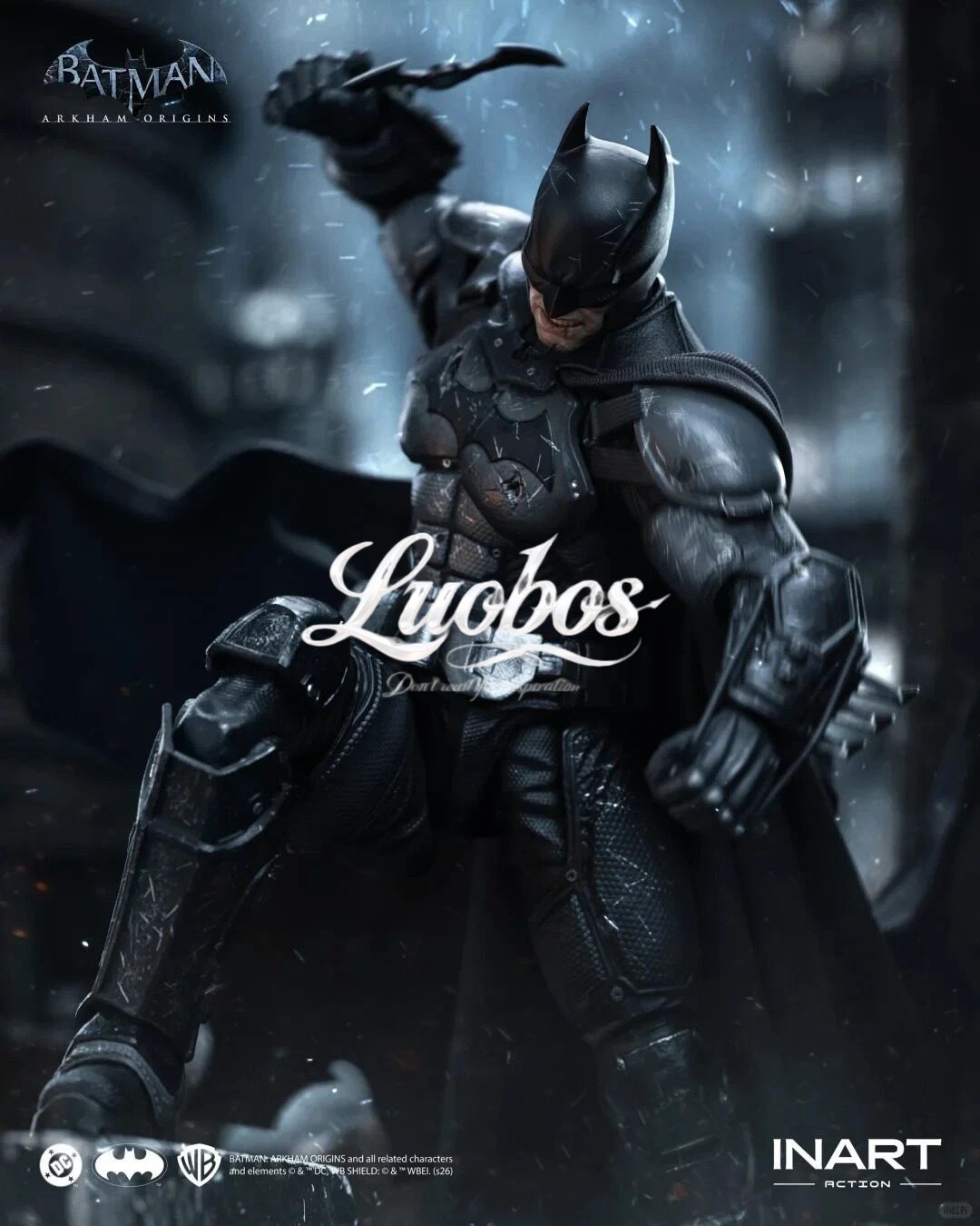 INART G0007 1/12 Arkham Batman (Battle Damaged Version) Action Figure In Stock