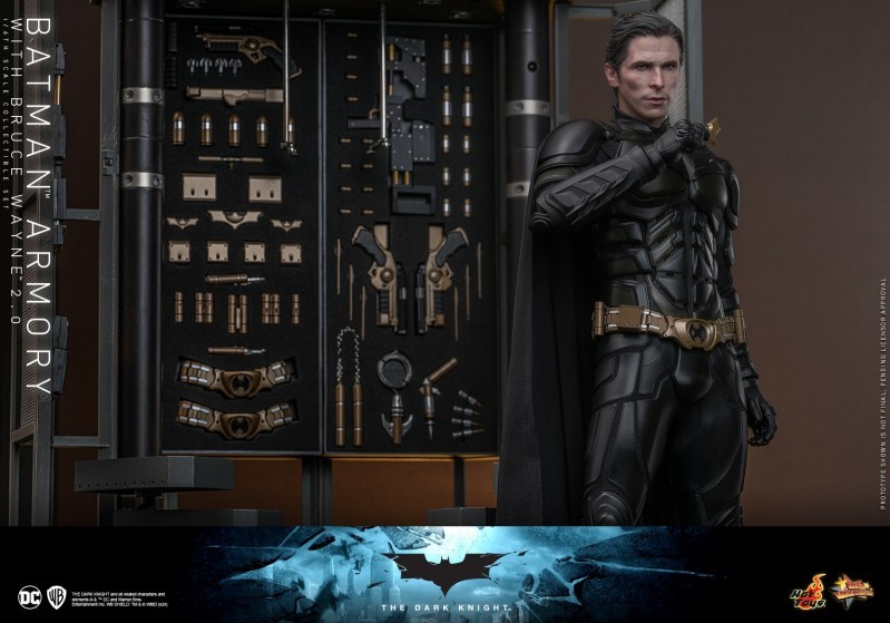 IN STOCK Hot Toys MMS750 The Dark Knight 1/6 Batman Armory with Bruce Wayne 2.0