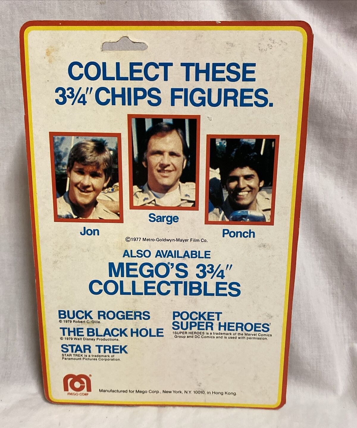 1977 MEGO CHIPS “Wheels Willy” 3.75″ Action Figure UNUSED 70s TV Show