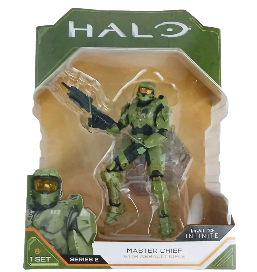 Halo Assult Rifle Master Chief Action Figure with Display Stand 2020 Microsoft
