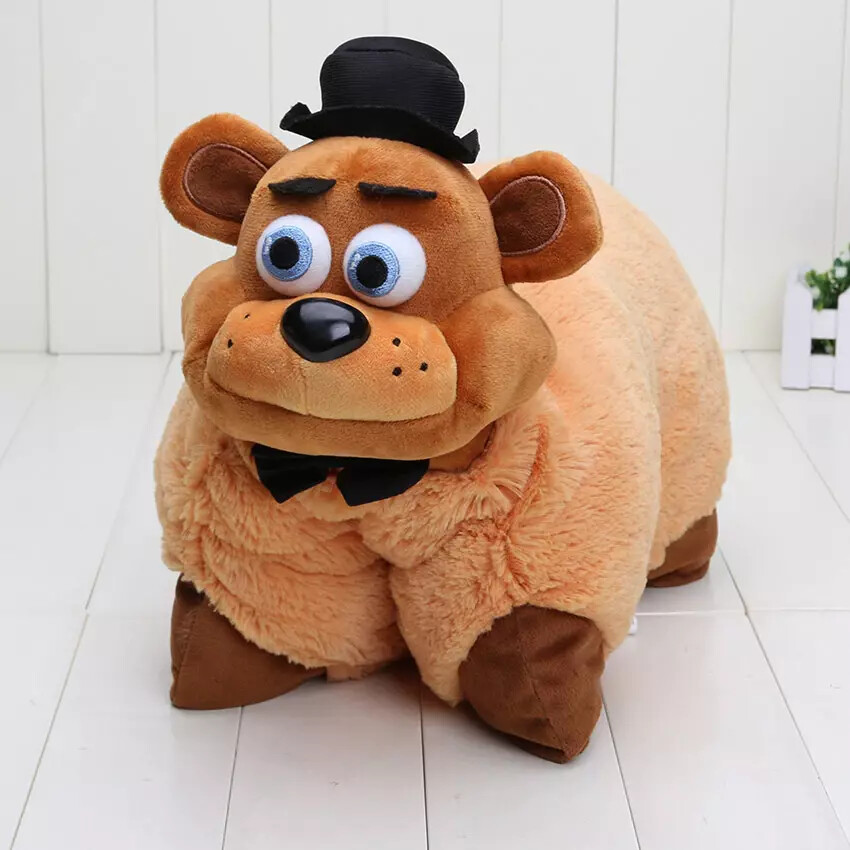FNAF 2in1 Plush Pillow Toy 43Cm*30Cm Freddy Fazbear Foxy Cute Plush Pillow Gift