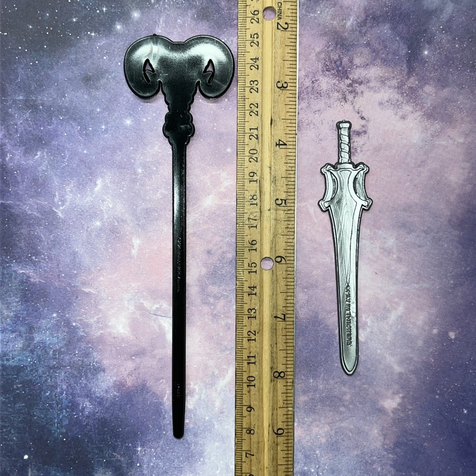 Masters Of The Universe*He-Man* Theater Exclusive*Sword/Staff Drink Stirrer Set!