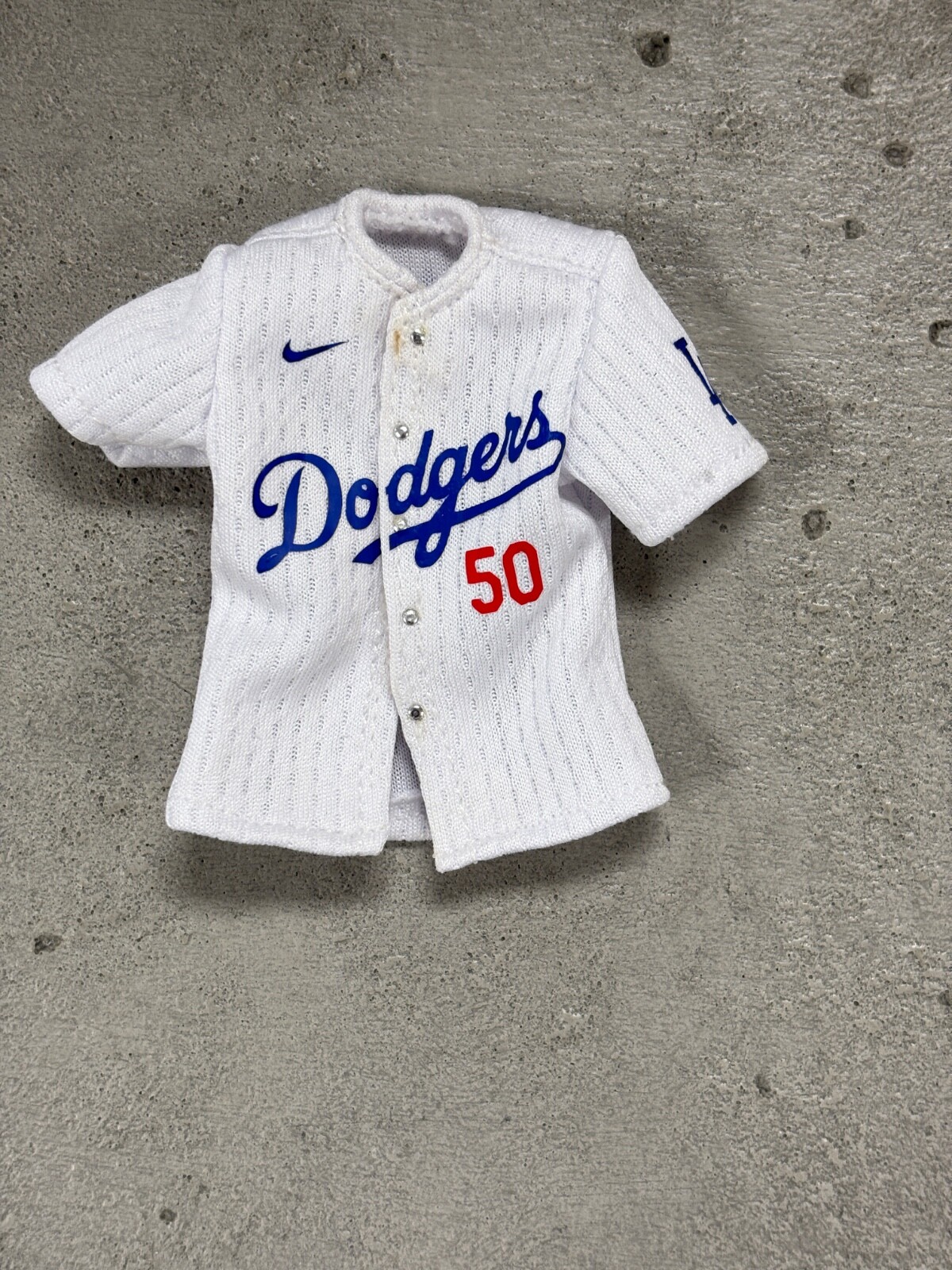 PB-JESY-50: 1/12 Custom miniature Fabric Dodgers Betts 50 Jersey for 6″ Figure