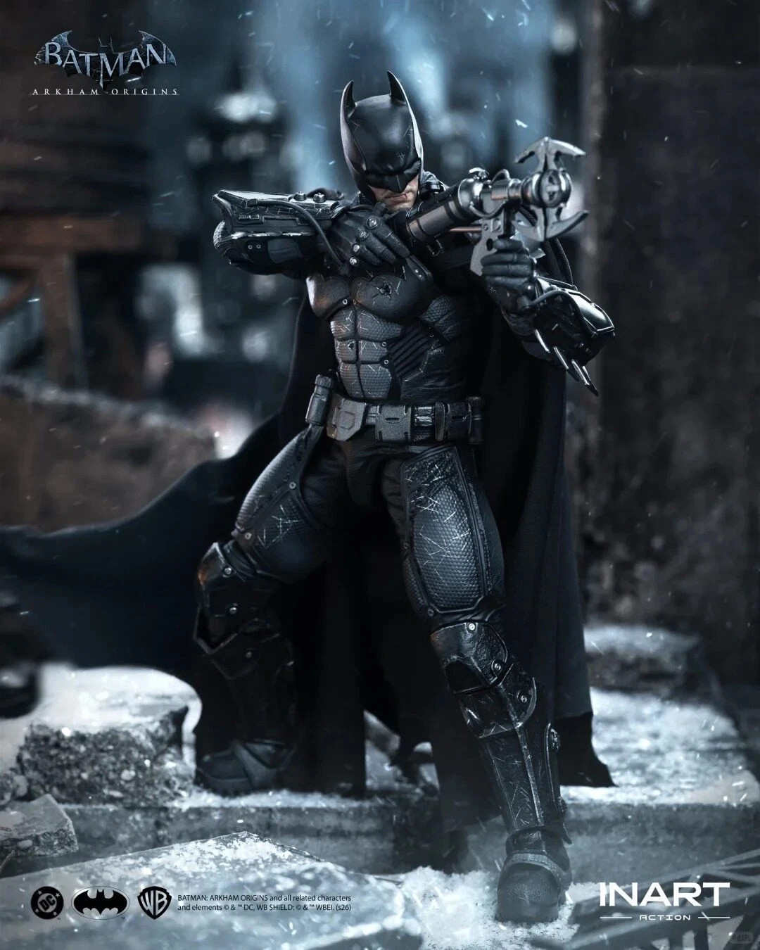INART G0007 1/12 Arkham Batman (Battle Damaged Version) Action Figure In Stock