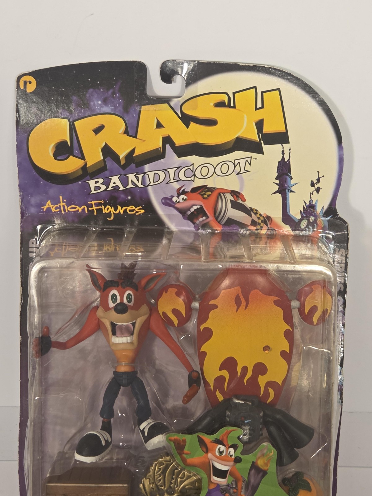 Vintage 1998 ReSaurus Crash Bandicoot Jet Board Action Figure Boxed Carded