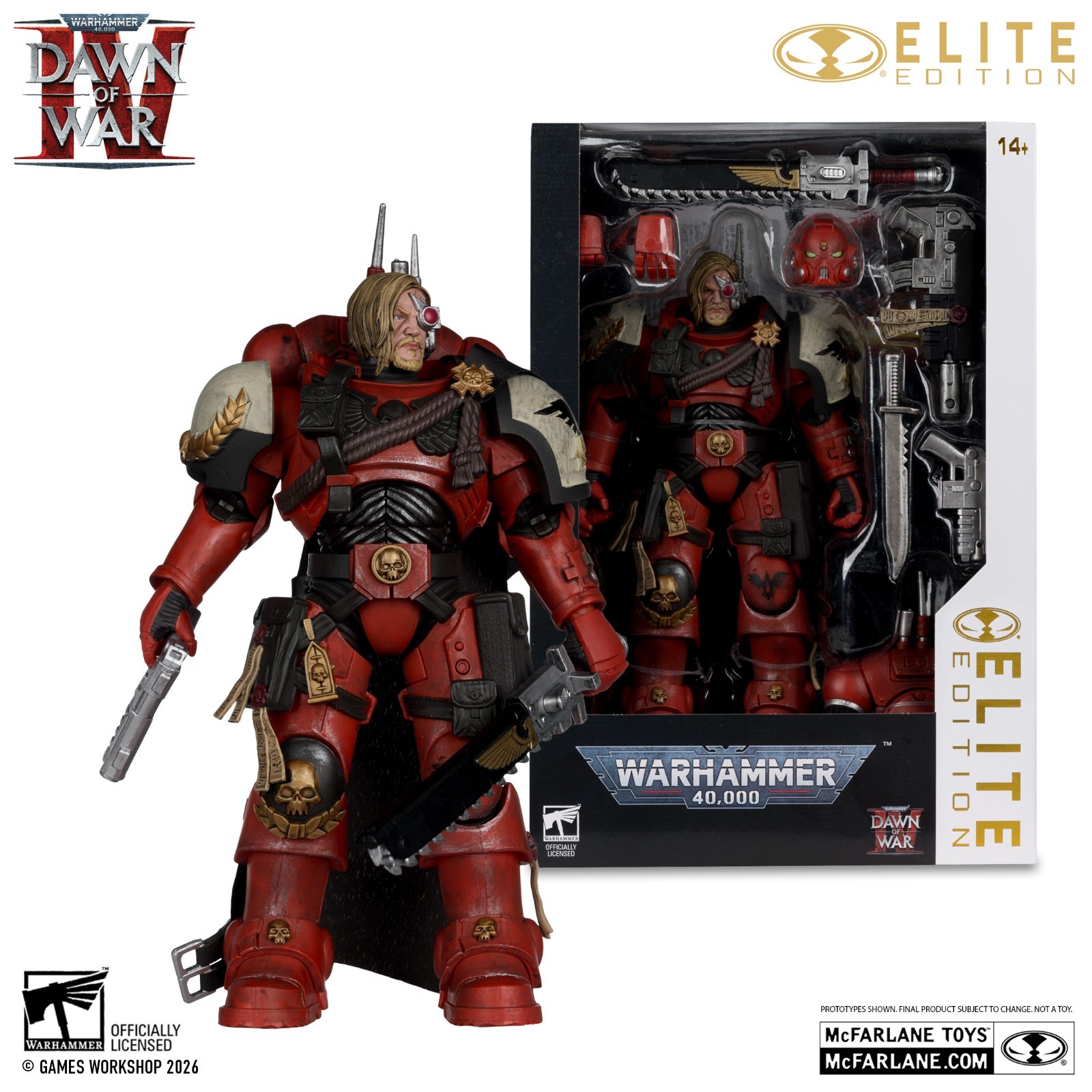 4x McFarlane Warhammer 40,000: Captain Cyrus Elite, Blood Angel, Ultra Marines