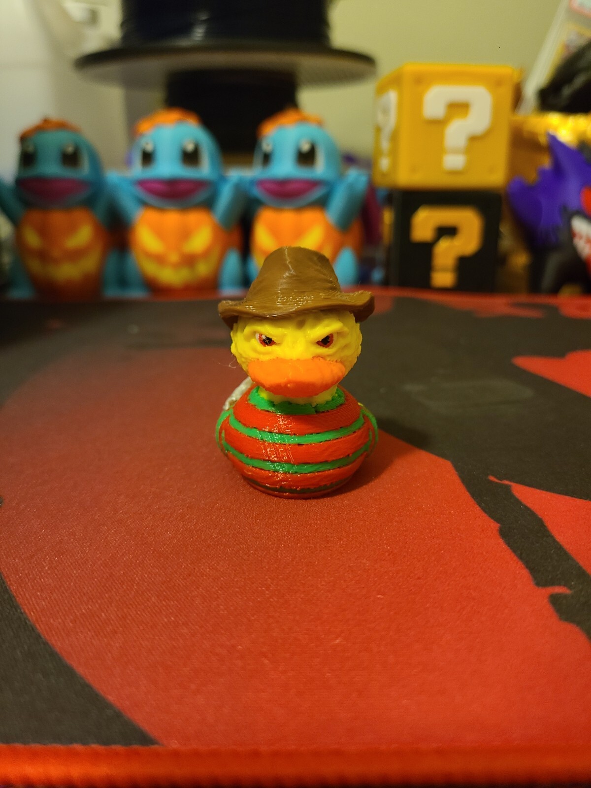 Freddy Kruger Duck 3D Printed Mini Size Jeep Duck Plastic Detailed Haloween Elm