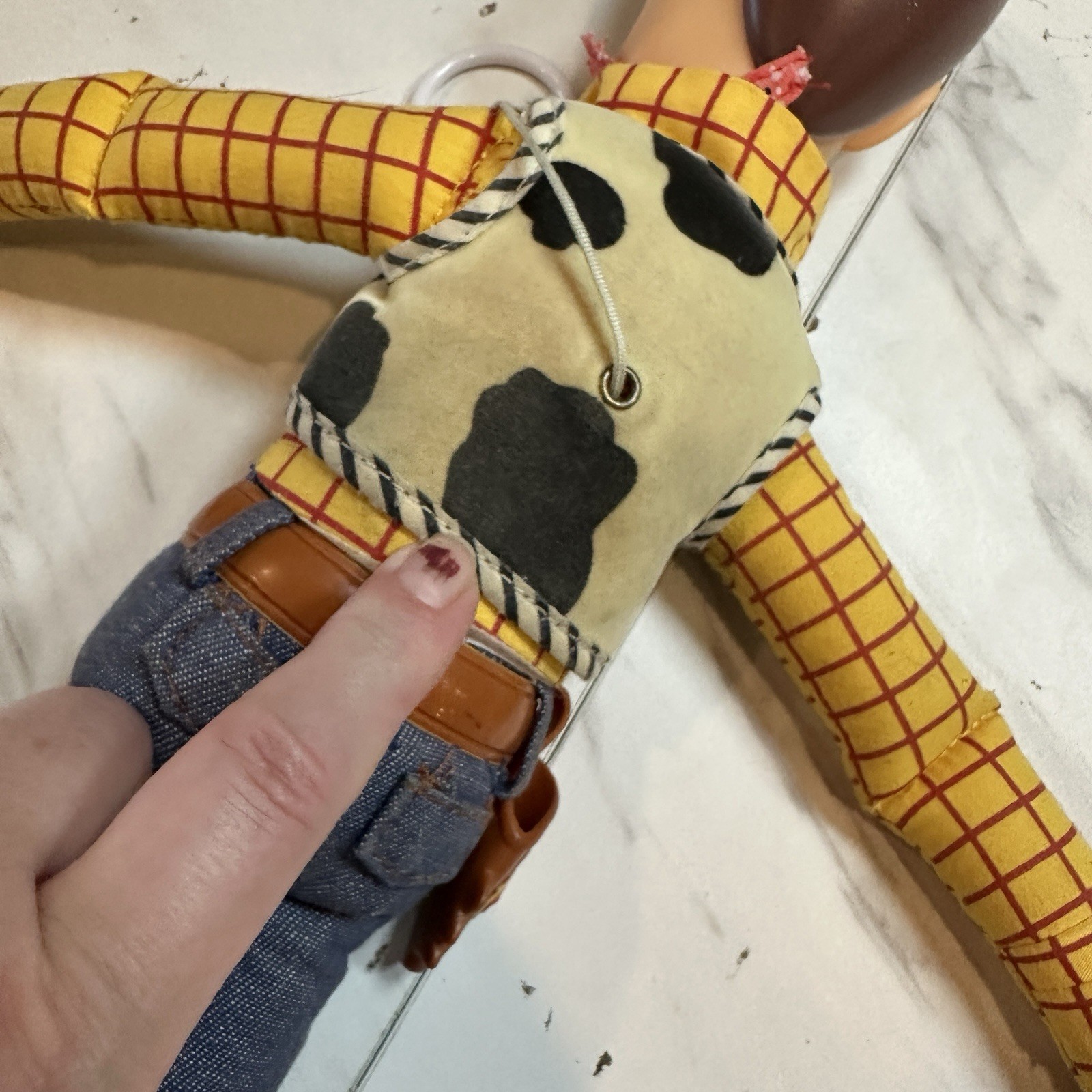 Vintage Disney Woody Doll Pixar Thinkway Toy Story 16” Not Working 1995