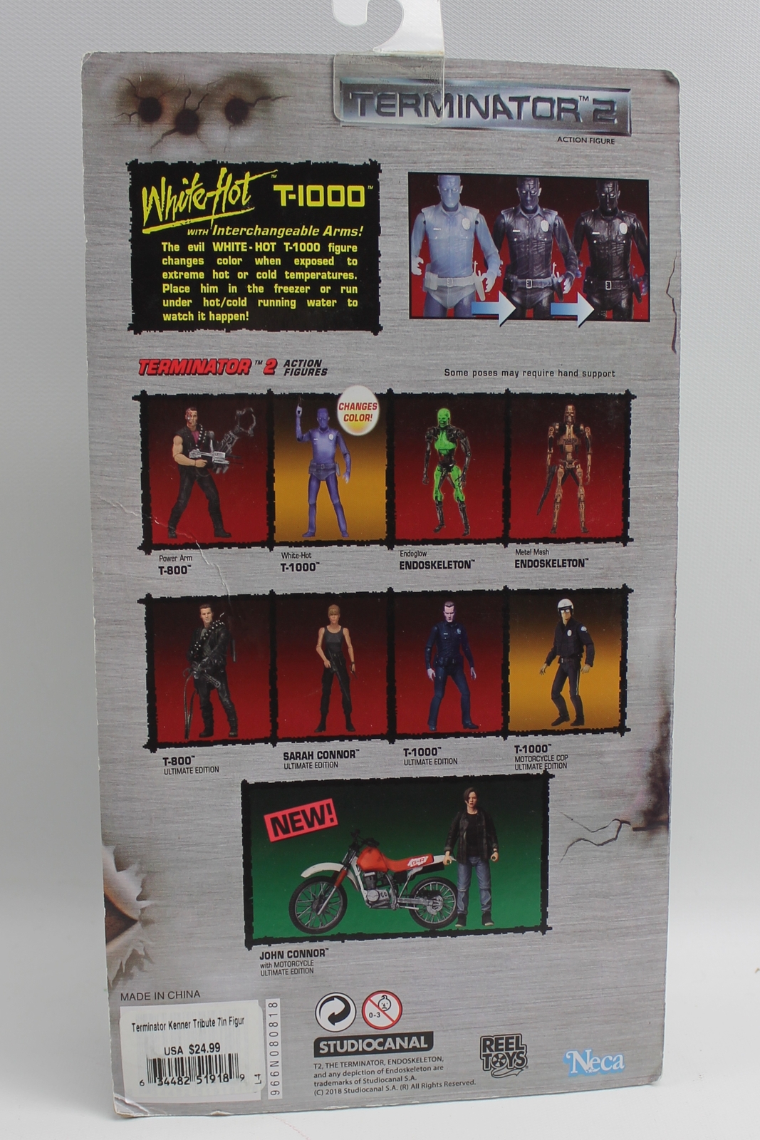 NECA Terminator 2 White Hot T-1000 Action Figure