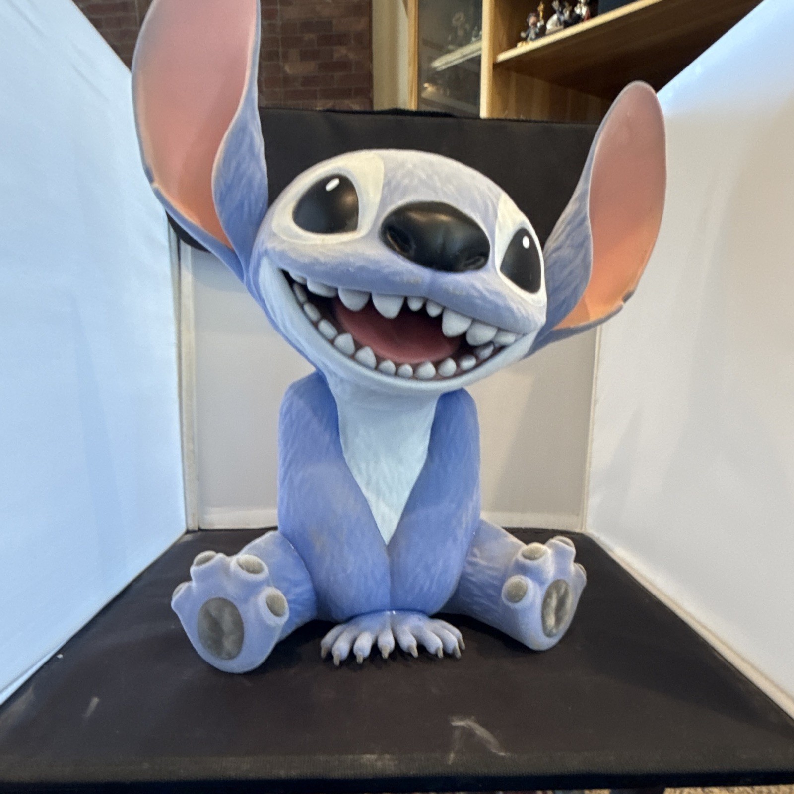 Disney Lilo & Stitch Stitch Alien Figure Statue, Plastic, Blue White Black Pink