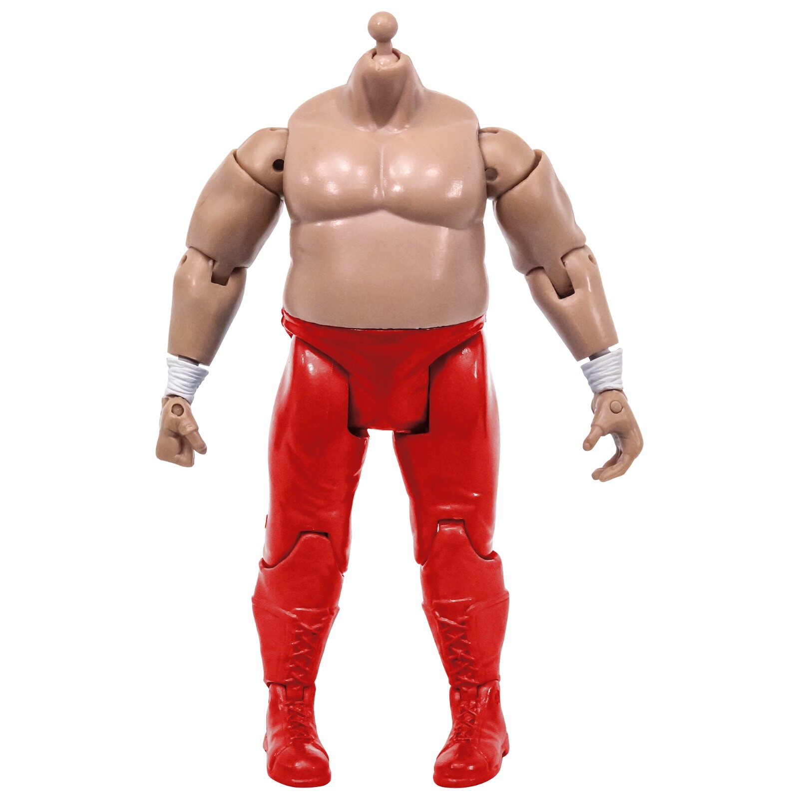 Generic 7 Inch Wrestling Action Figure With Fat White Body & Red Pants
