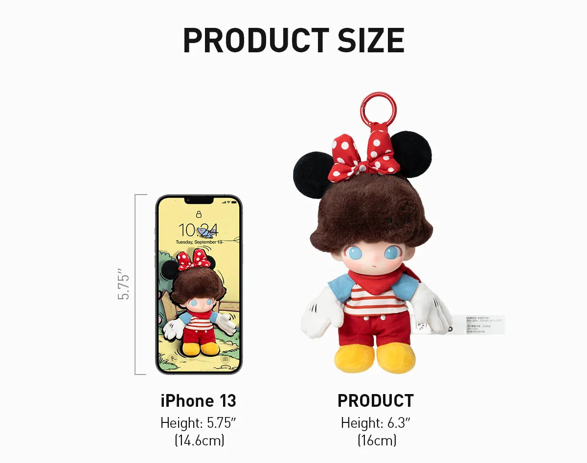 POP MART Dimoo World x Disney Series Blind Box Vinyl Plush Keychain Toys Dolls