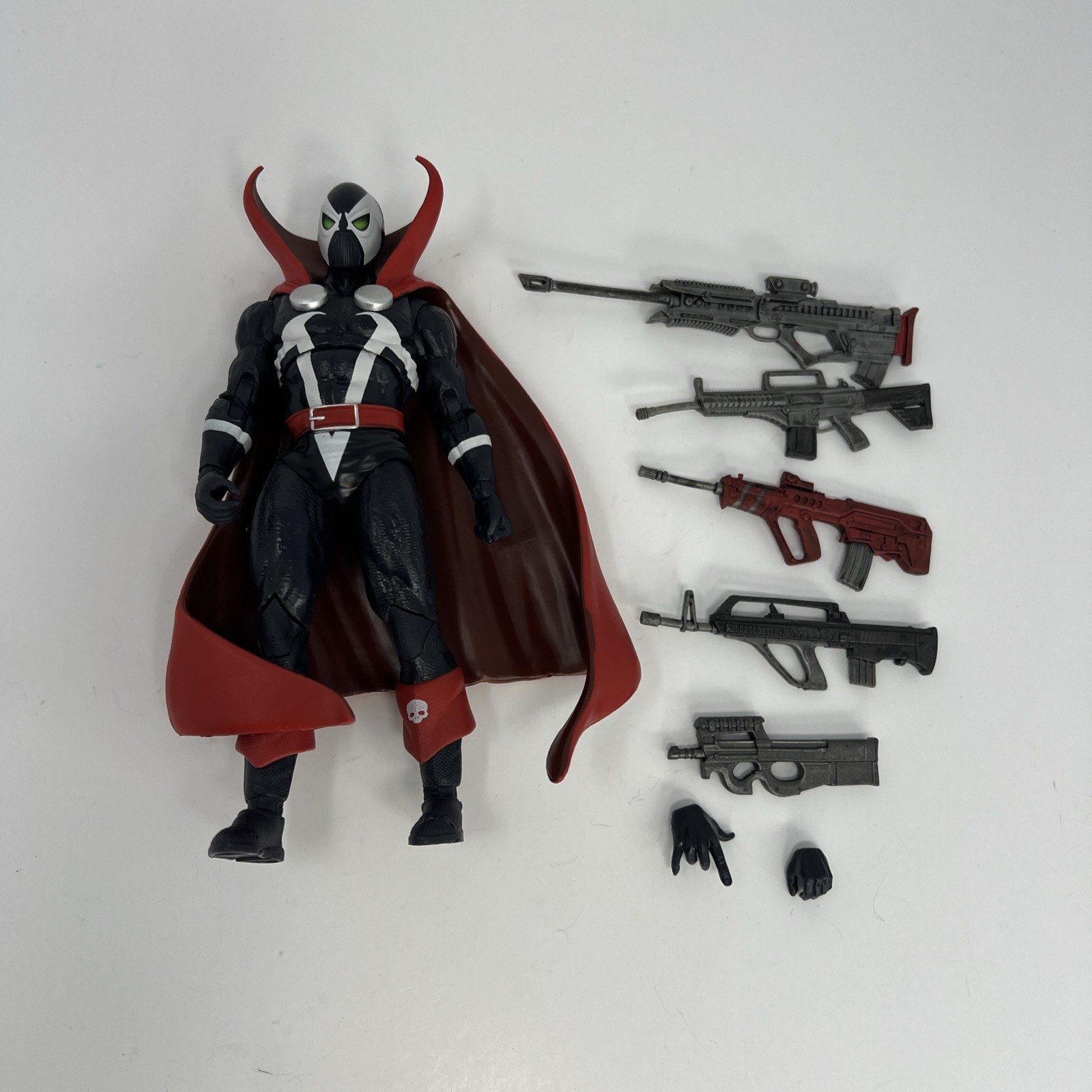 McFarlane Spawn 1977 Red Platinum Action Figure Black & Red w/ Weapons