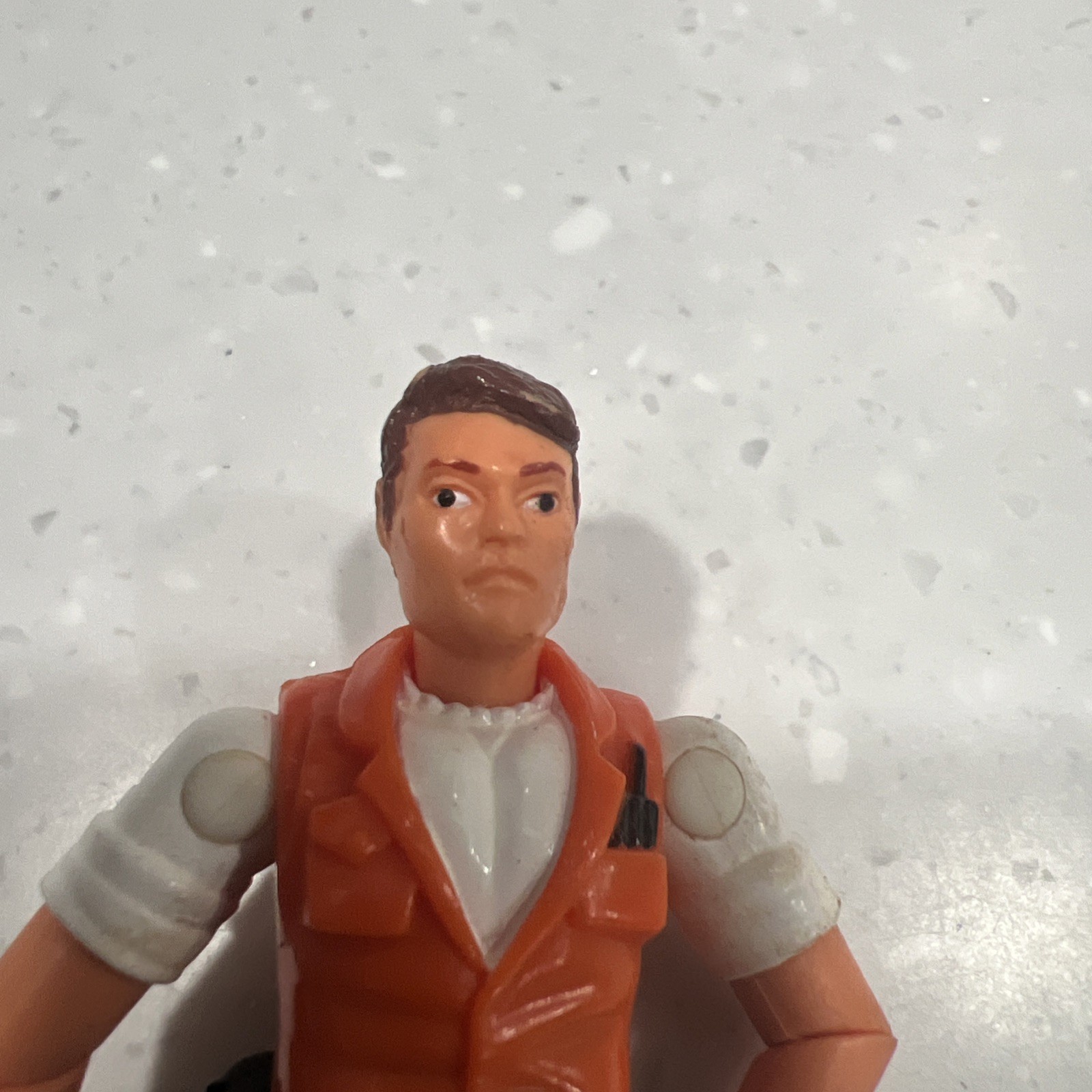 Vintage Bass Pro Shop Action Figure In Orange Vest Black Pants