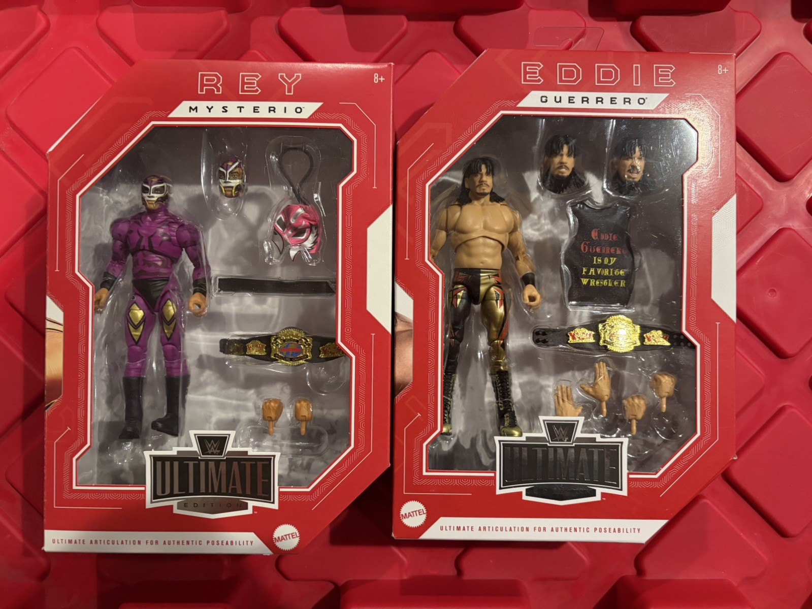 WWE Ultimate Eddie Guerrero and Rey Mysterio 2 FIGURE LOT