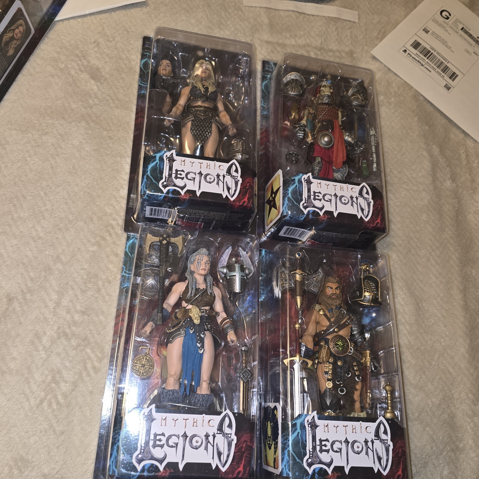 Mythic Legions Figure Lot Of 4 Witj Legendary Warrior Female And Scapula The Cri