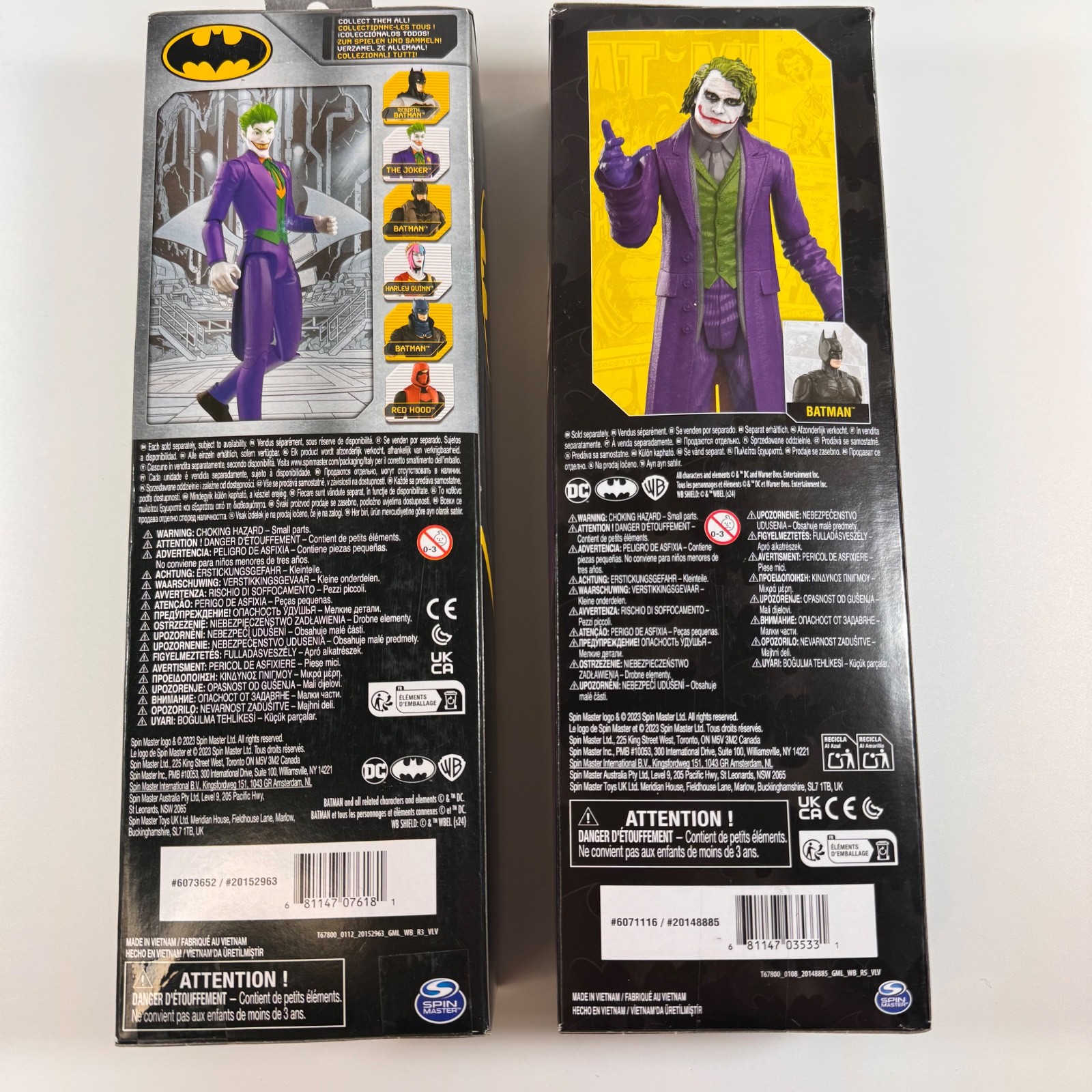 2x DC Batman the JOKER 12″ action figures Heath Ledger dark knight