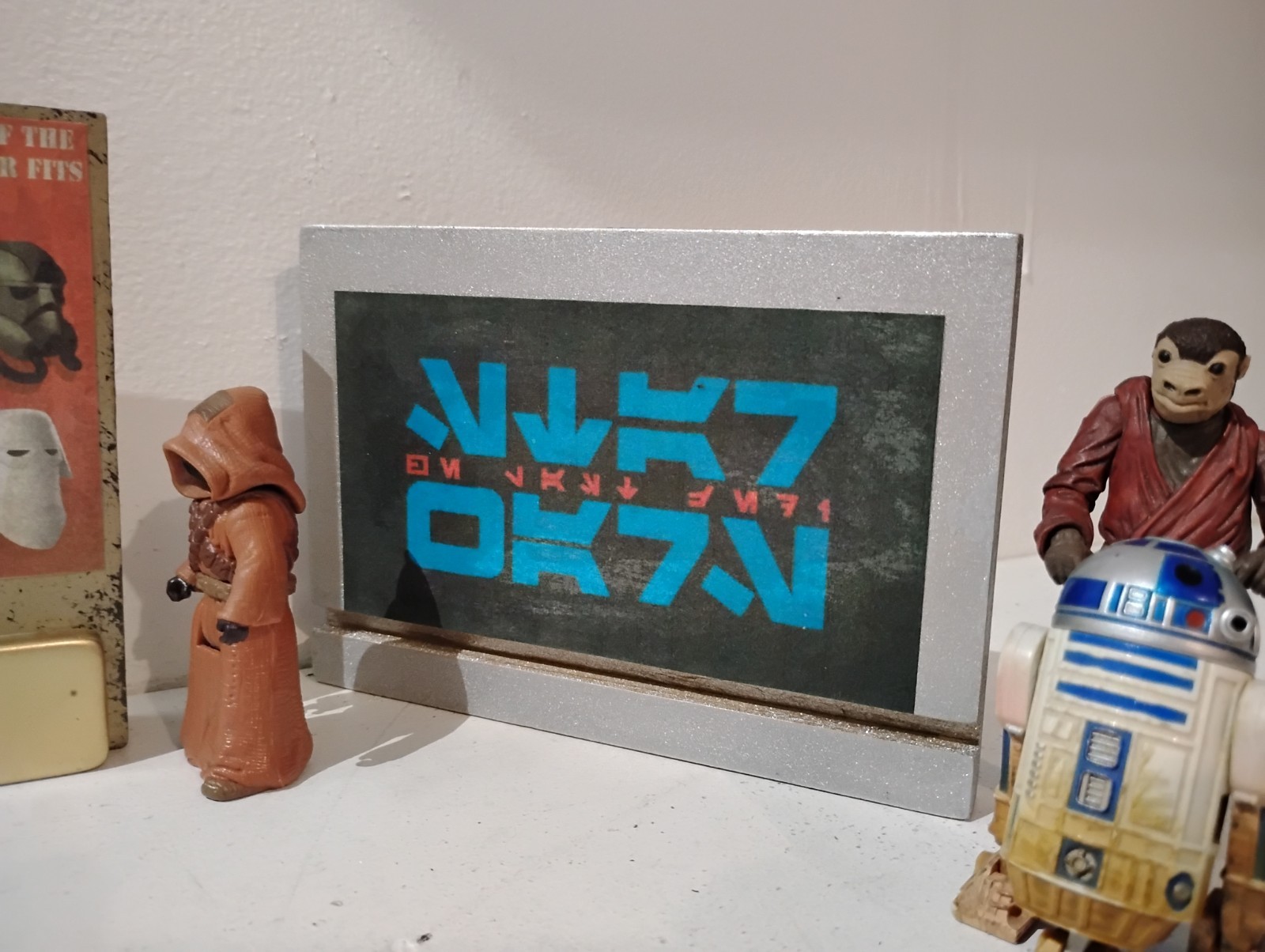Custom Star Wars Aurebesh Sign For dioramas 3.75 Inch Scale