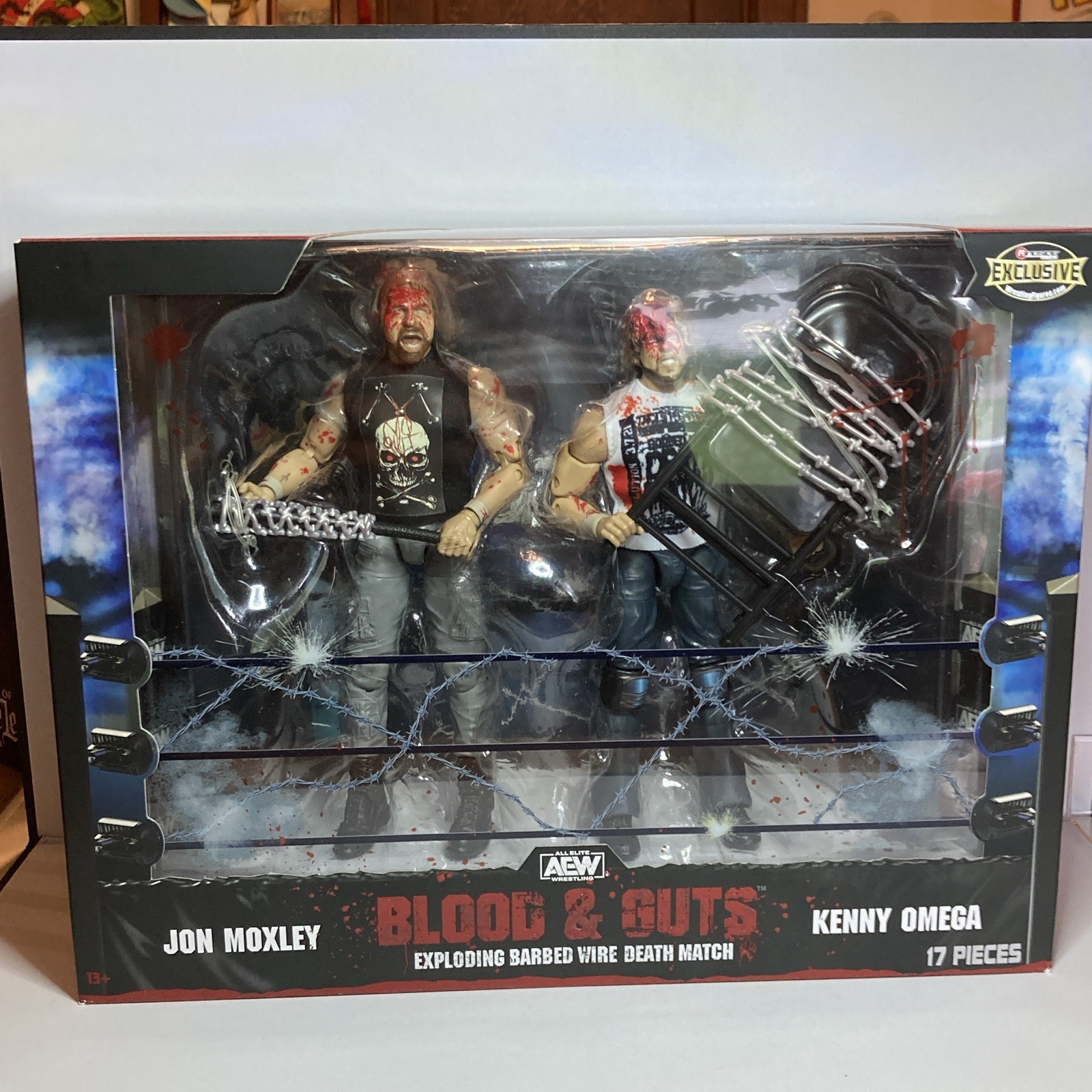AEW Unrivaled Collection Blood & Guts Jon Moxley Kenny Omega Set Exclusive