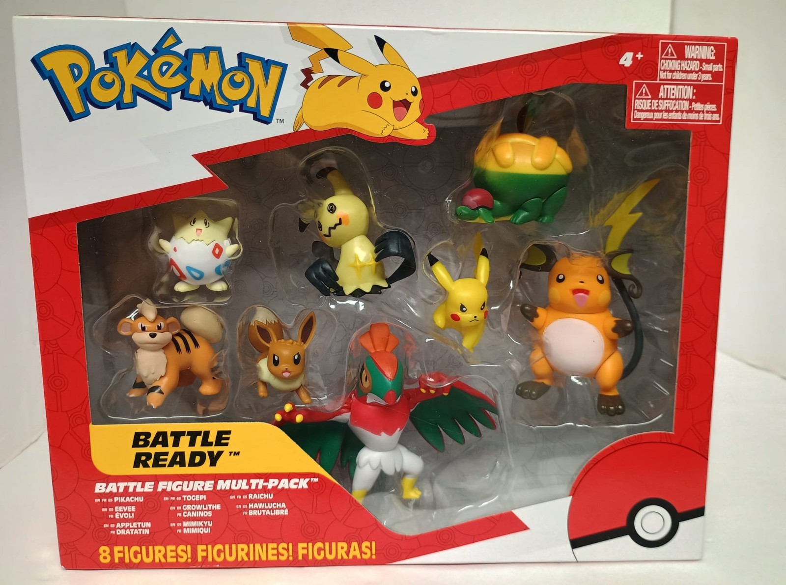 Pokemon Battle Ready Figure Multi-Pack 8 Figures Pikachu Eevee Jazwares New Box