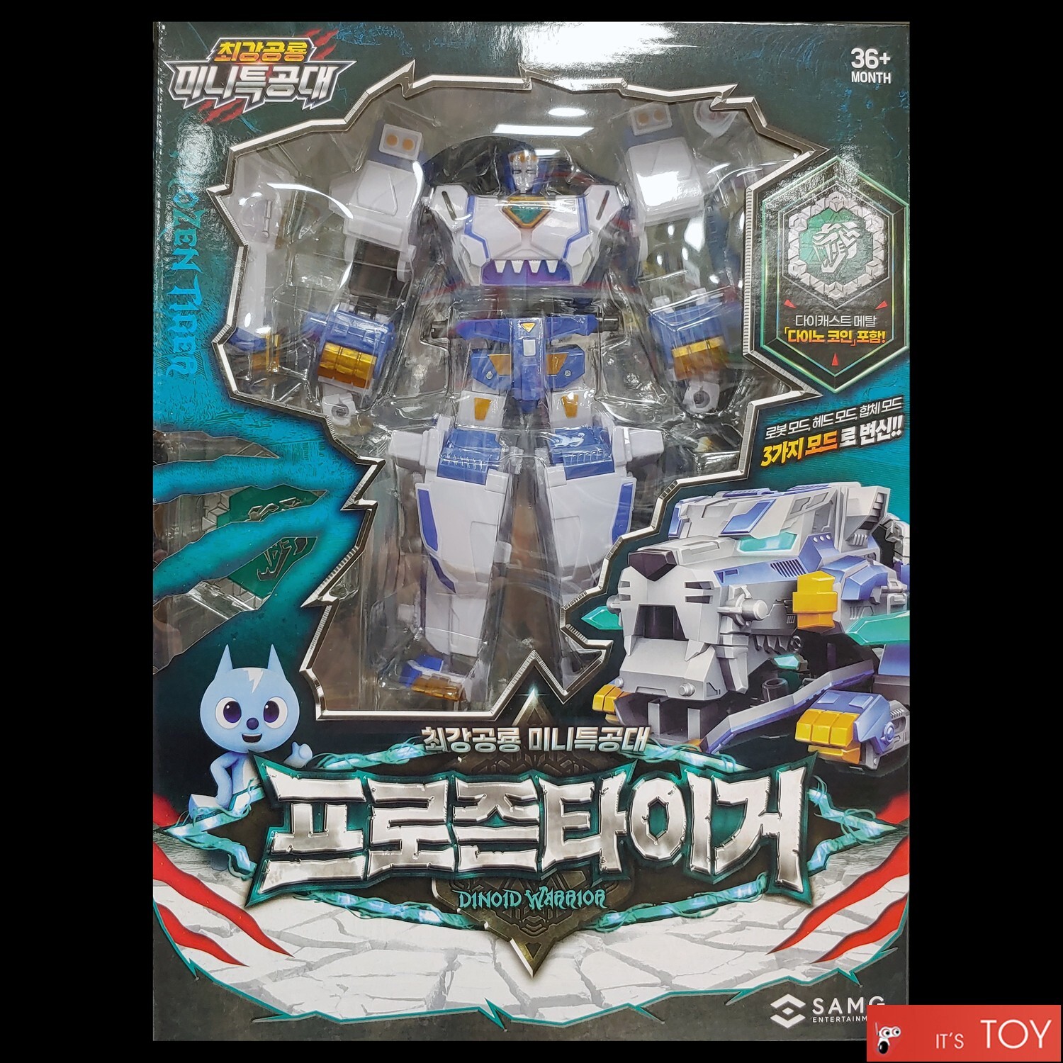 Miniforce Dinoid Warrior FROZEN TIGER White Dino Headbot Transforming Robot 2025