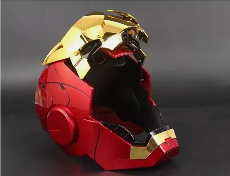 Iron Man Gold MK5 Helmet Electronic Voice Activated Open&Close Mask Autoking New