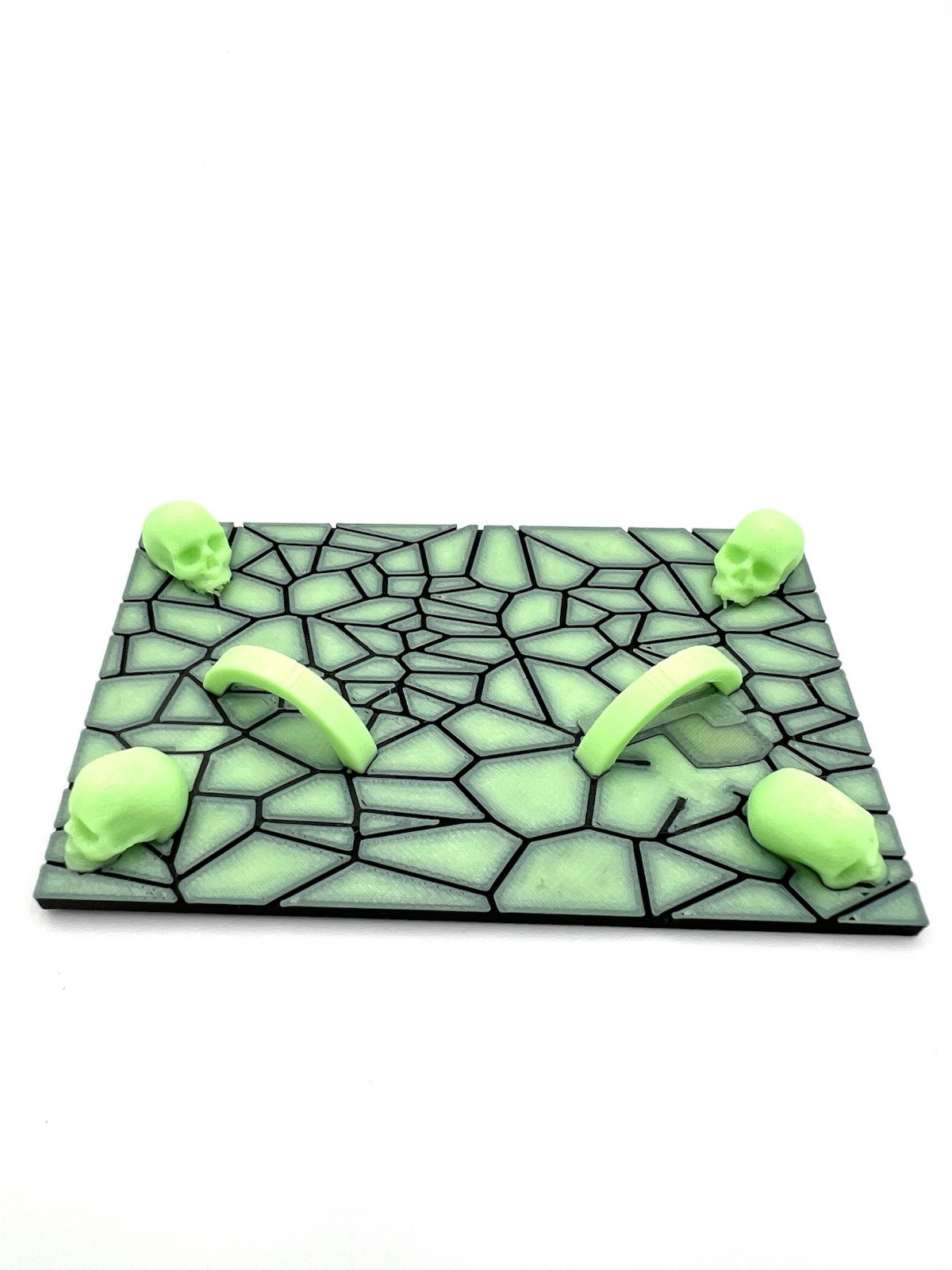 LOT OF 8 GLOW IN THE DARK CUSTOM STANDS FIT 5.5” MOTU. DISPLAY BASE STAND.