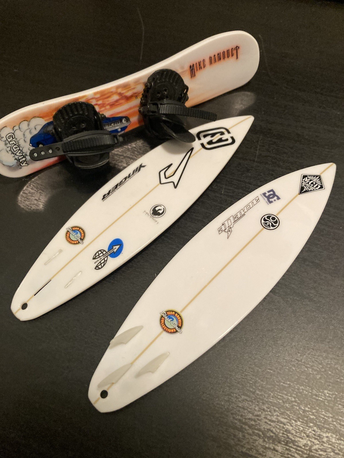 Vintage Team Gravity Finger Surfboard Limited Edition Collectible Snowboard Lot